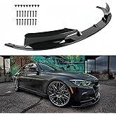 Laniakeas 2Pcs Front Bumper Lip Splitter Compatible with 2012-2018 BMW F30 F31 Base 3 Series (M Tech/M Sport Only), Glossy Black Air Dam Bumper Lower Chin, Protection Body Part