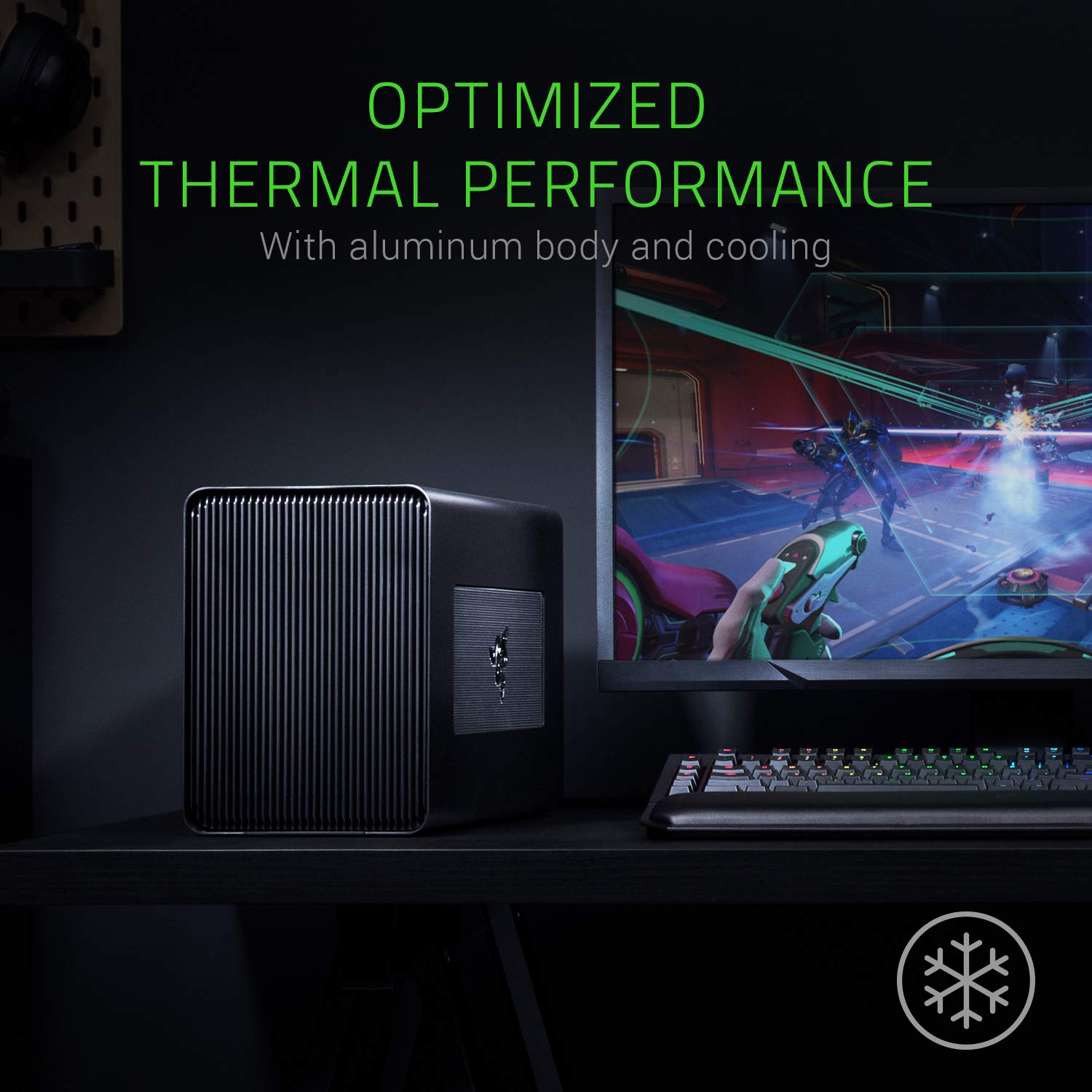 Razer Core X Aluminum External GPU Enclosure (eGPU): Compatible with Windows & MacOS Thunderbolt 3 Laptops, NVIDIA/AMD PCIe Support, 650W PSU, Classic Black