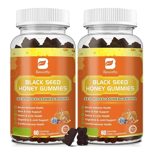 (2 PACK) BLACK SEED OIL SEA MOSS GUMMIES...