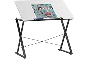 SD STUDIO DESIGNS Studio Designs Modern Axiom Artists Drawing Table - Charcoal and White