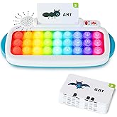 Chuckle &amp; Roar Pop it! ABC &amp; Spelling Keyboard, Optical Reader, 100+ Words | Three Learning Modes, Compact 5 x 9.75 x 0.1" Built-In Storage, Soft Silicone Keys, Sensory Toys, Toddler Learning Toys