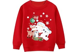 TBBCWWQY Toddler Girls Christmas Sweatshirt Kids Santa Claus Elk Bear Shirt Xmas Cotton Long Sleeve Tops for 1-7T