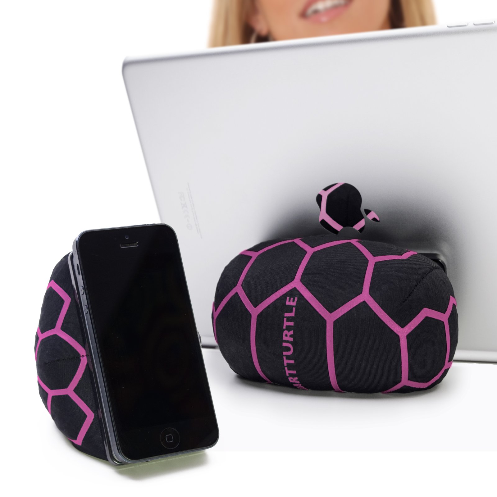 SmartTurtle - the intelligent holder for all smartphones & tablets (iPhone, Galaxy, ...) (pink)