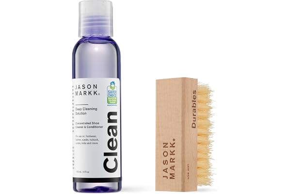 Jason Markk Shoe Cleaner Kit - Premium Shoe Cleaning with Brush | Professional Sneaker Cleaner All Footwear | Removes Dirt &