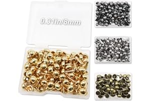 Modixun Lot de 400 attaches parisiennes rondes, 4 couleurs avec boîte de rangement, attaches parisiennes en métal pour loisir