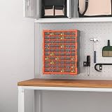 DURHAND 60-Drawer Wall Mount Parts Organizer Cabinet Garage Transparent Drawers view 2