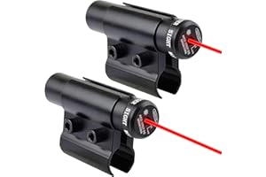 LECPECON Red Dot Laser Sights Compact Tactical Laser Sight Scope with Barrel Clamp Mount for Rifle Shot Gun 2PACK