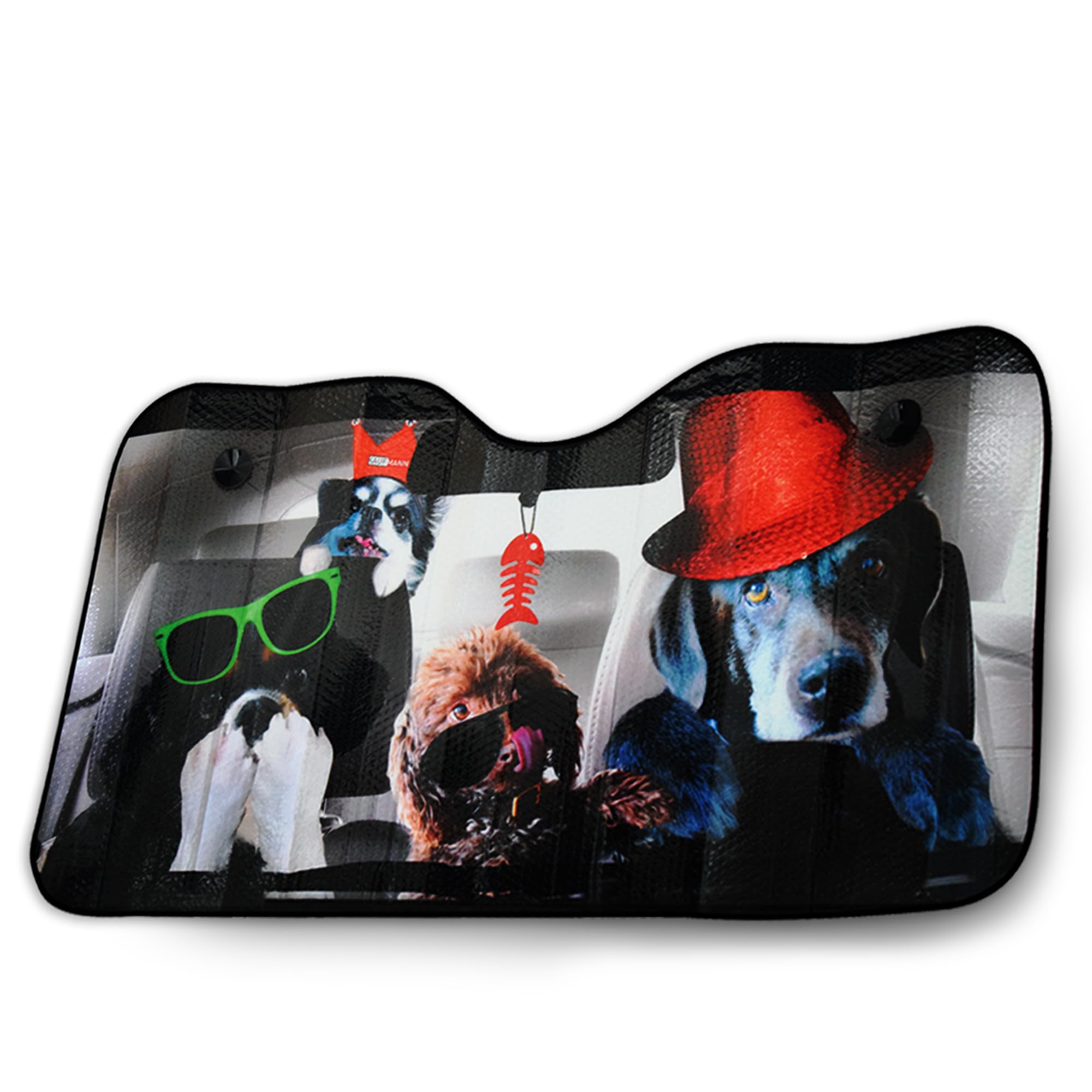 OK Cars AZ-SAA-044 Car Windscreen Sun Shade for Windscreen with Dog Motif 130 x 70 cm