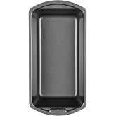 GoodCook Nonstick Loaf Pan Heavy-Duty Steel Bakeware with Easy-Clean Non-Stick Coating, Oven &amp; Dishwasher Safe Pan for Meatloaf Breads Cakes Brownies Lasagnas Casseroles &amp; More, 8 x 4-Inch, Gray
