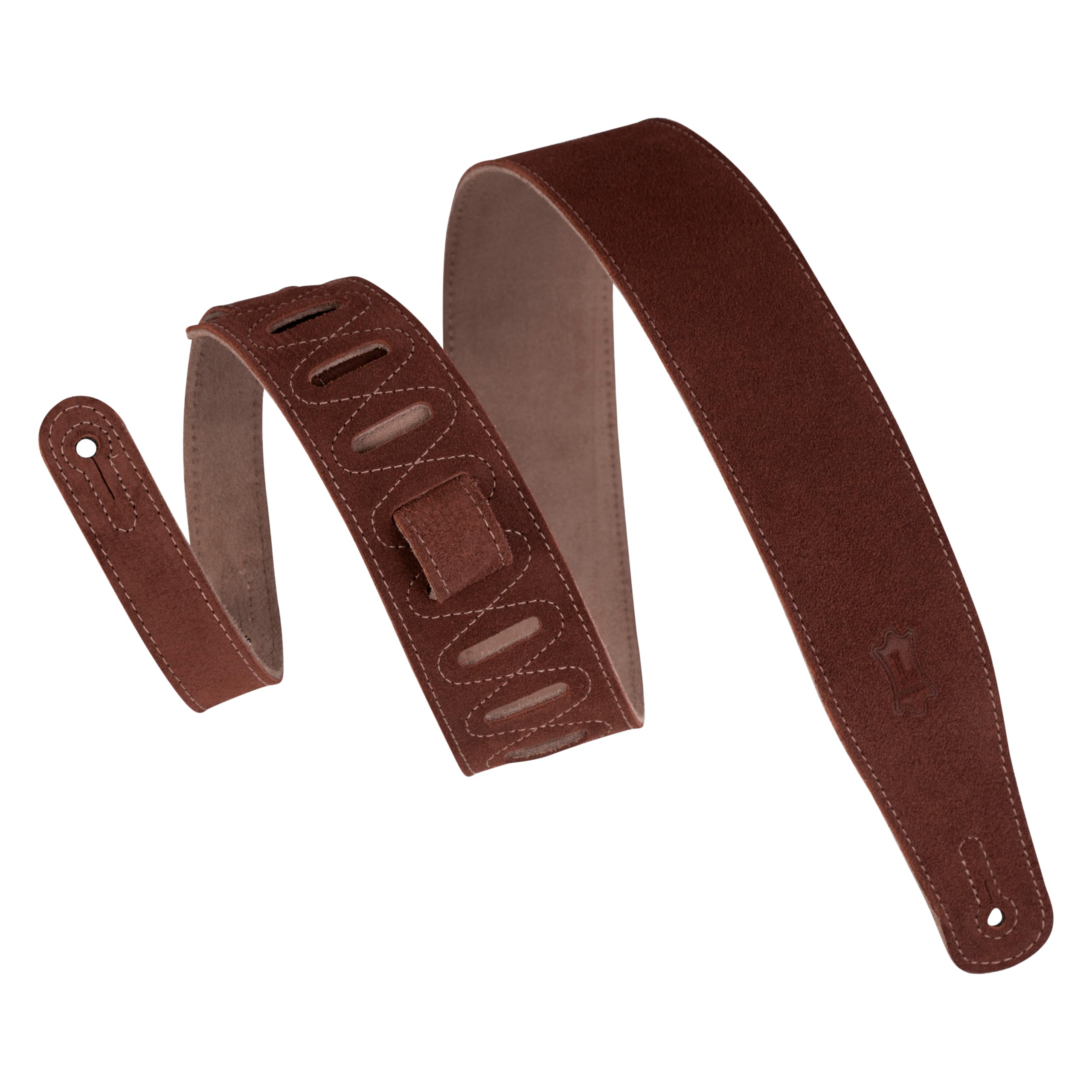 Levy's MS26-RST 2.5 inch Suede Leather Strap - Rust,One Size