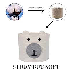InfiBay Toy Storage Basket with Cute Bear