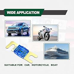 18 Pieces Mini ANL Fuse,Gold-Plated ANL Blade Fuse
