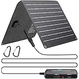 Ecosonique 10W/20W/30W Portable Solar Panel Charger, IP67 Waterproof ETFE USB Solar Phone Charger with Detachable Power Hub, 