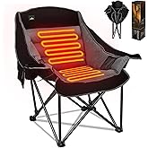 Northroad XL Heated Camping Chair, Oversized Heated Chairs,Portable Folding Heated Lawn Chair W/3 Control Levels for Outdoor Hiking, Picnics, Heavy-Duty 400-lbs Capacity, (Battery NOT Included)