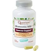 Quantum Health Quercetin 500+ Immune &amp; Respiratory Support, 90 Capsules | Quercetin Dehydrate, Superior Absorption &amp; Bioavailability, Flavonoid Antioxidant, 100 mg Vitamin C &amp; 11 mg Zinc, Women &amp; Men
