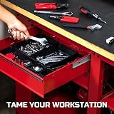 Ksrnsne 32 Pack Black Plastic Tool Box Organizers Tray Drawer Dividers Desktop view 4