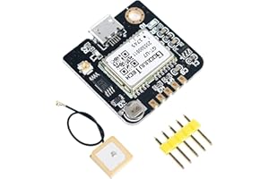MAKERFOCUS GPS Module GPS NEO-6M(Ar duino GPS Drone Microcontroller GPS Receiver) Compatible with 51 Microcontroller STM32 Ar duino UNO R3 with IPEX Antenna High Sensitivity for Navigation Satellite Positioning
