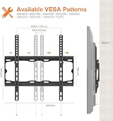 GRIFEMA GB1007-4 TV Wall Bracket 26-65 inch, Tilt, VESA 400x400, 55kg view 2