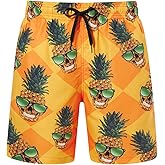 uideazone Men Swim Trunks Drawstring Elastic Waist Quick Dry Beach Shorts with Mesh Lining Swimwear Bathing Suits