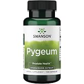 Swanson Pygeum Prostate Health Supplements for Men, 100 Capsules | Prostate supplements for men over 40 seeking bladder and urinary tract support; non-GMO pygeum supplements for men
