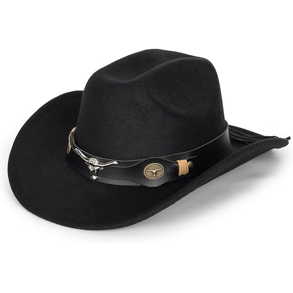 Womens Classic Roll Up Western Cowboy Hat Wide Brim Felt  display picture 2