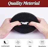 MORGLES Hair Donuts for Buns 4pcs Bun Makers with 10 Bobby Pins Black view 2