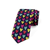 Ambesonne Men's Tie, Hearts Love