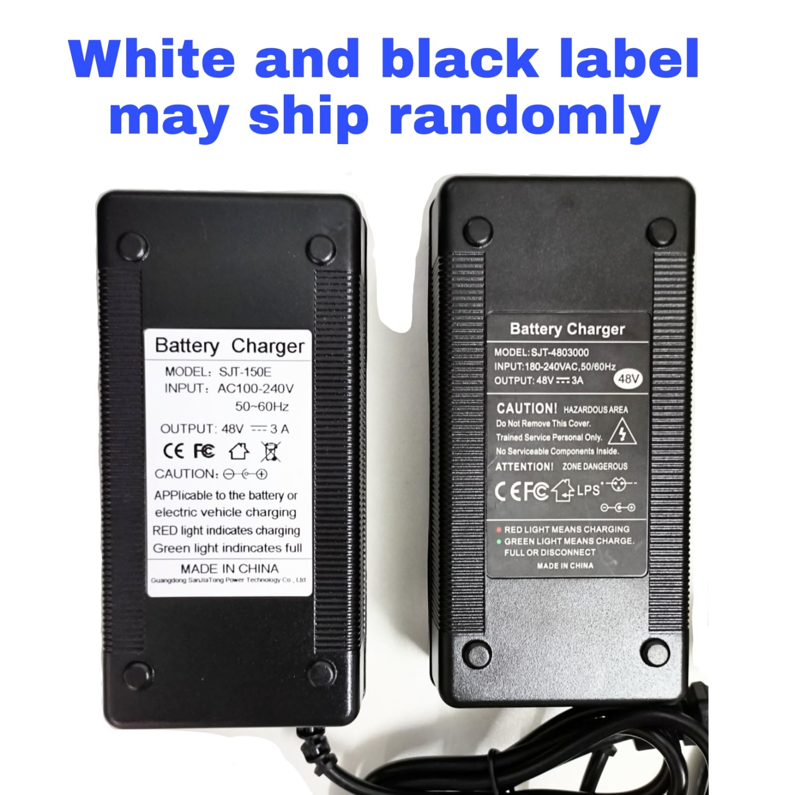 48 Volt 3.0 Amp Quick-Charge 3-Pin Battery Charger for eWheels EW-36 EW-02 EW-11 EW-19 EW-20 EW-38 EW-46 EW-66 EW-72 and 48V Scooters, Go-Karts, Big Toys Baja, FitRight, Go-Bowen, MotoTec