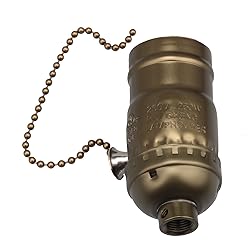RDEXP Vintage Lamp Socket with Pull Chain AC