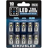 SIRIUSLED 194 LED Bulbs Extremely Super Bright 3030 Chipset for Car truck Interior Dome Map Door Courtesy Marker License Plat