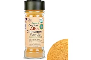 TRUE CEYLON SPICES True Ceylon Cinnamon Powder Organic Raw from Alba Cinnamon Sticks (Inner Bark) – From Sri Lankan Farmer, USDA Organic Certified, Glass Jar, Shaker/Sprinkles, 40g (1.4 oz) Gluten Free, Keto Friendly
