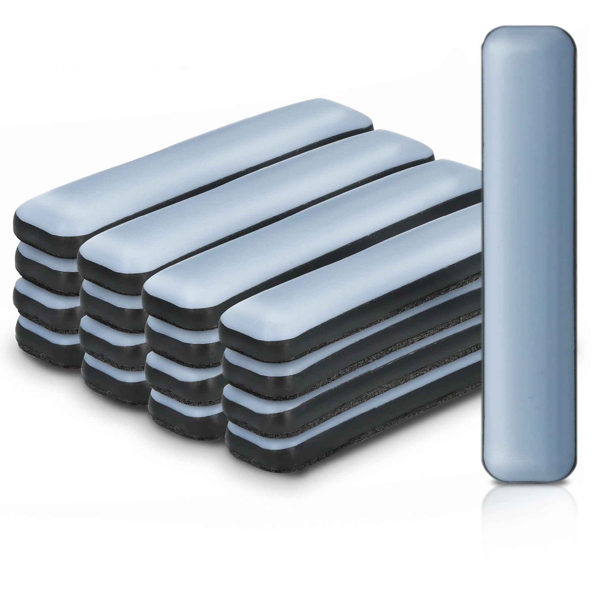 GoodGlides 16 x Teflon furniture sliders self adhesive 16 x 75 mm PTFE glides floor protectors for easy moving