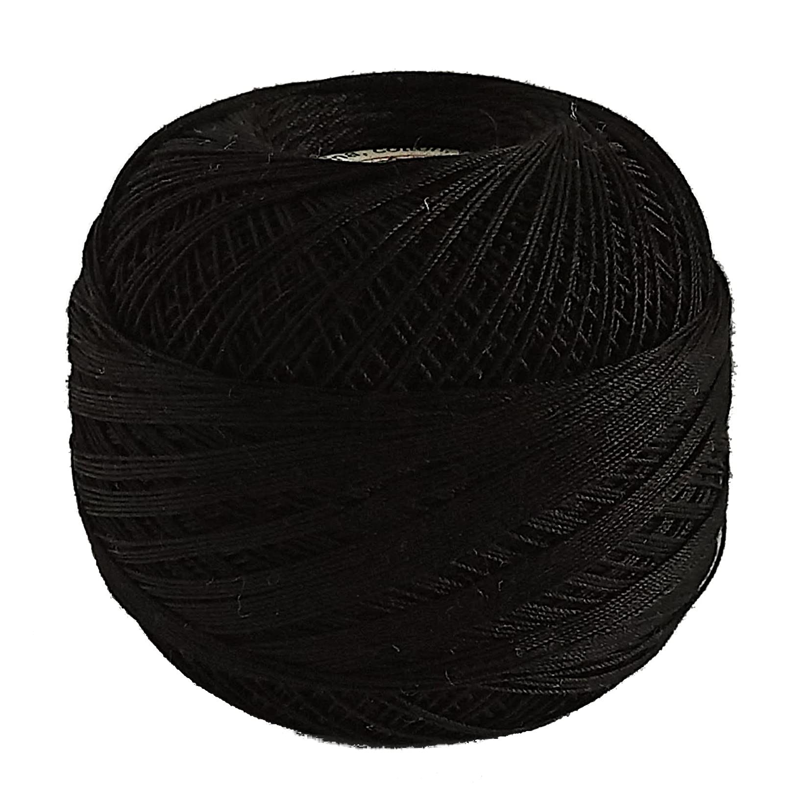 Fine Cotton Crochet Thread, Lace Yarn (601yd / 550m), Luxurious Feel Crochet and Knitting (1.76 oz / 50g) Size 50 Black 0099