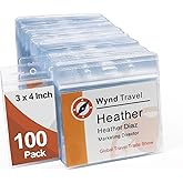 3x4 Inch Name Badge Holders - Fushing Clear Plastic Horizontal Name Tag Badge ID Card Holders for 3 x 4 Inch Name Badge Inser