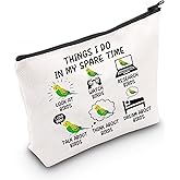 CMNIM Budgie Makeup Bag for Budgerigar Parakeet Lovers Gift Funny Budgie Zipper Pouch Bag Ornithologist Gift For Women (Budgie Makeup Bag)