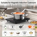 AMZCHEF Single Induction Hob 2000W Portable 20 Power 20 Temp Settings view 6
