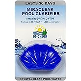 Lo-Chlor Miraclear Pool Clarifier for Swimming Pool - Crystal Clear Water Made Easy, Super Concentrated Gel Tab Keeps Pool Clear for 30 Days, Works with Inground and Above Ground Pools (2.8 Oz)