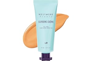 Westmore Beauty Supreme Creme All-Over Complexion Perfector – Long-Lasting CC Cream Foundation - Waterproof & Transfer-Resistant Skin Tint - 3.3 Oz (Tan)