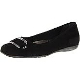 Trotters Women's Sizzle Signature Ballet Flat,Black Suede,6.5 WW US