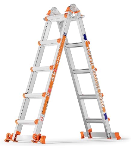 Collapsible 30FT Aluminum Telescoping Ladder – One-Button Retraction, 330lb Capacity, Non-Slip Feet, Great For Roof Access & Home Tasks