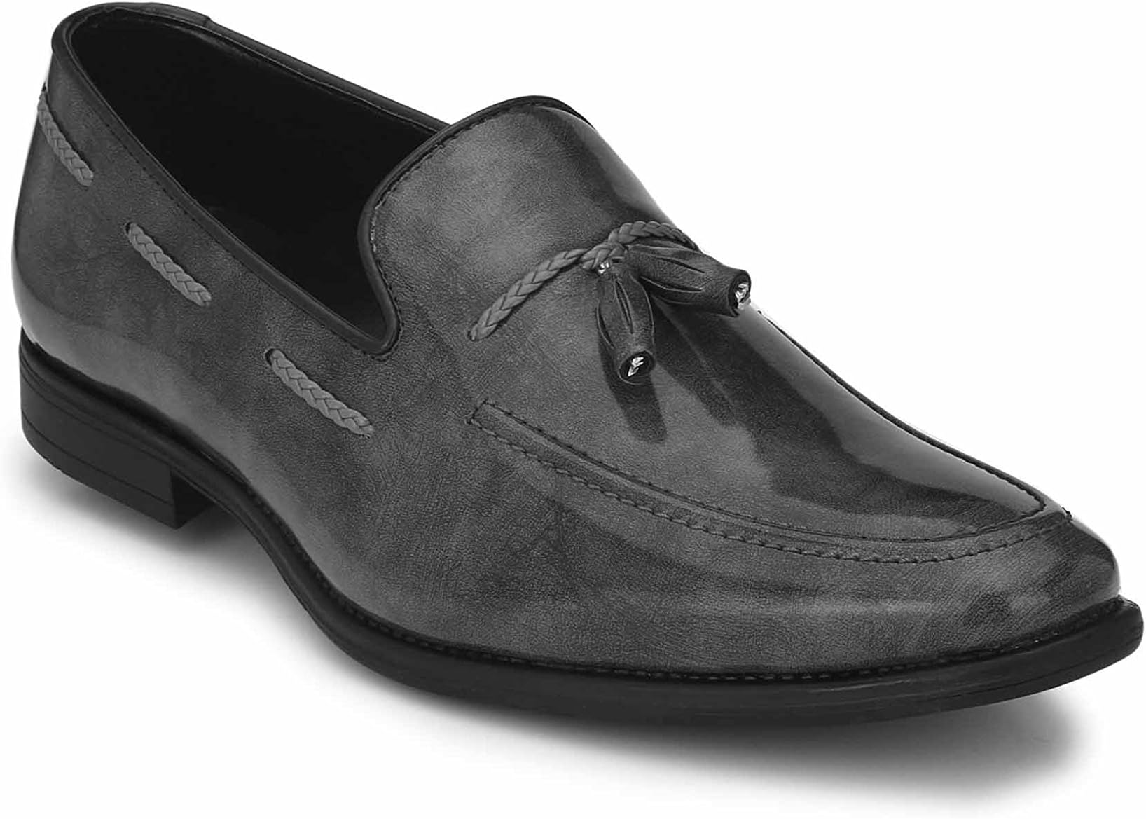 LEVANSE Formal Patent Leather Tasssel Slip On Shoes for Boys/Men
