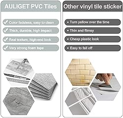 AULIGET 100 Piece Peel and Stick Backsplash PVC