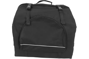 VAGUELLY Black Accordion Bag for 120 Bass Accordion, Padded Musical Instrument Backpack with Ergonomic Shoulder Straps, Waterproof Oxford Cloth Storage