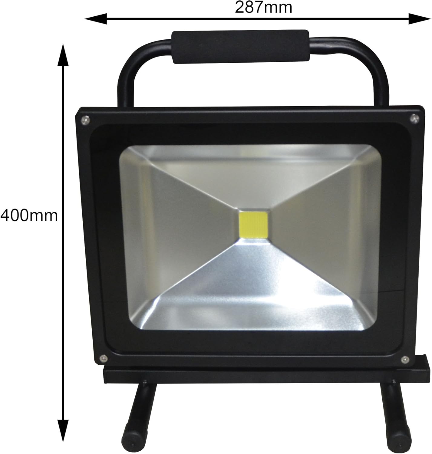 lampara de trabajo led de 50 w con bateria recargable color blanco frio portatil resistencia al agua ip65