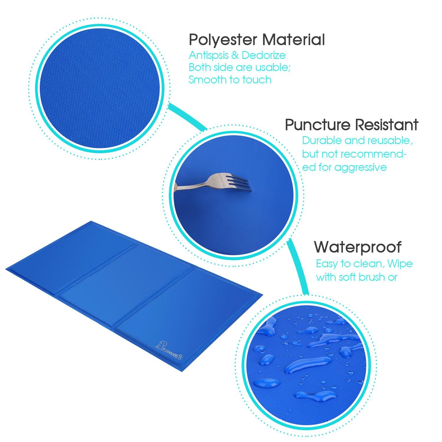 Dog Cooling Mat Large 90x50cm, Non-Toxic Gel Self Cooling Pad for Pets in Hot Summer