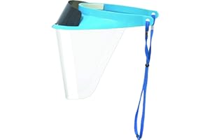 Pac-Dent iVisor Plus Reusable Face Shield Kit, Full Face Protective Shield with Anti-Fog Coating and Cinch Cord, Adjustable to Comfortably Fit All Head Sizes, Blue