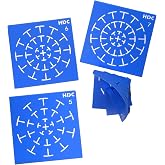 Happy Dotting - 5, 6, and 7 Segments Stencils for Mandala Art - 3pc Set - Super Flexible Silicone - Not Plastic