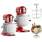Ice Cream Maker Attachment for KitchenAid Stand Mixer, Compatible with KitchenAid 4.5 QT and Larger Stand Mixers, Frozen Yogu