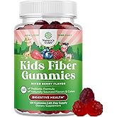 High Prebiotic Fiber Gummies for Kids - Dietary Fiber Supplements for Digestion & Constipation - Chicory Root Kids Immune Gummies - Non-GMO & Vegan Digestive Nutritional Supplements - 120 Count