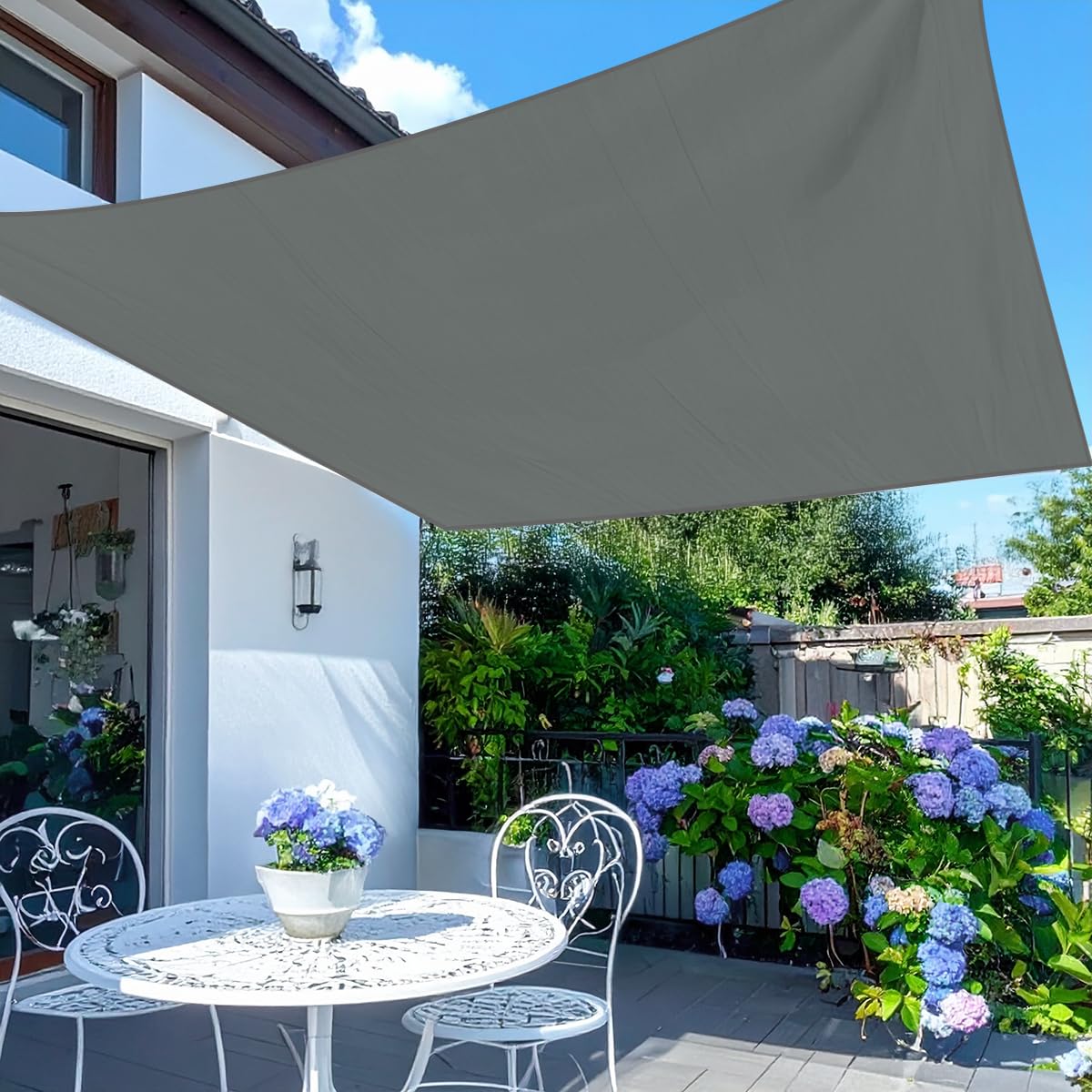Green Bay Sun Shade Sail Garden Patio Party Sunscreen Awning Canopy 98% UV Block Square Anthracite 3x3m